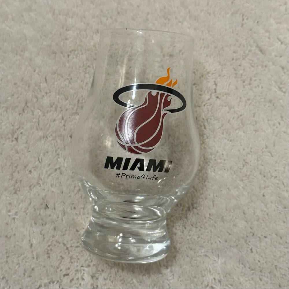 Miami Heat NBA Basketball Snifter Bourbon Scotch Glass